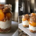 No-Bake Peach Cheesecake Jars