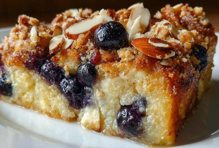 Overnight Blueberry Almond French Toast Bake