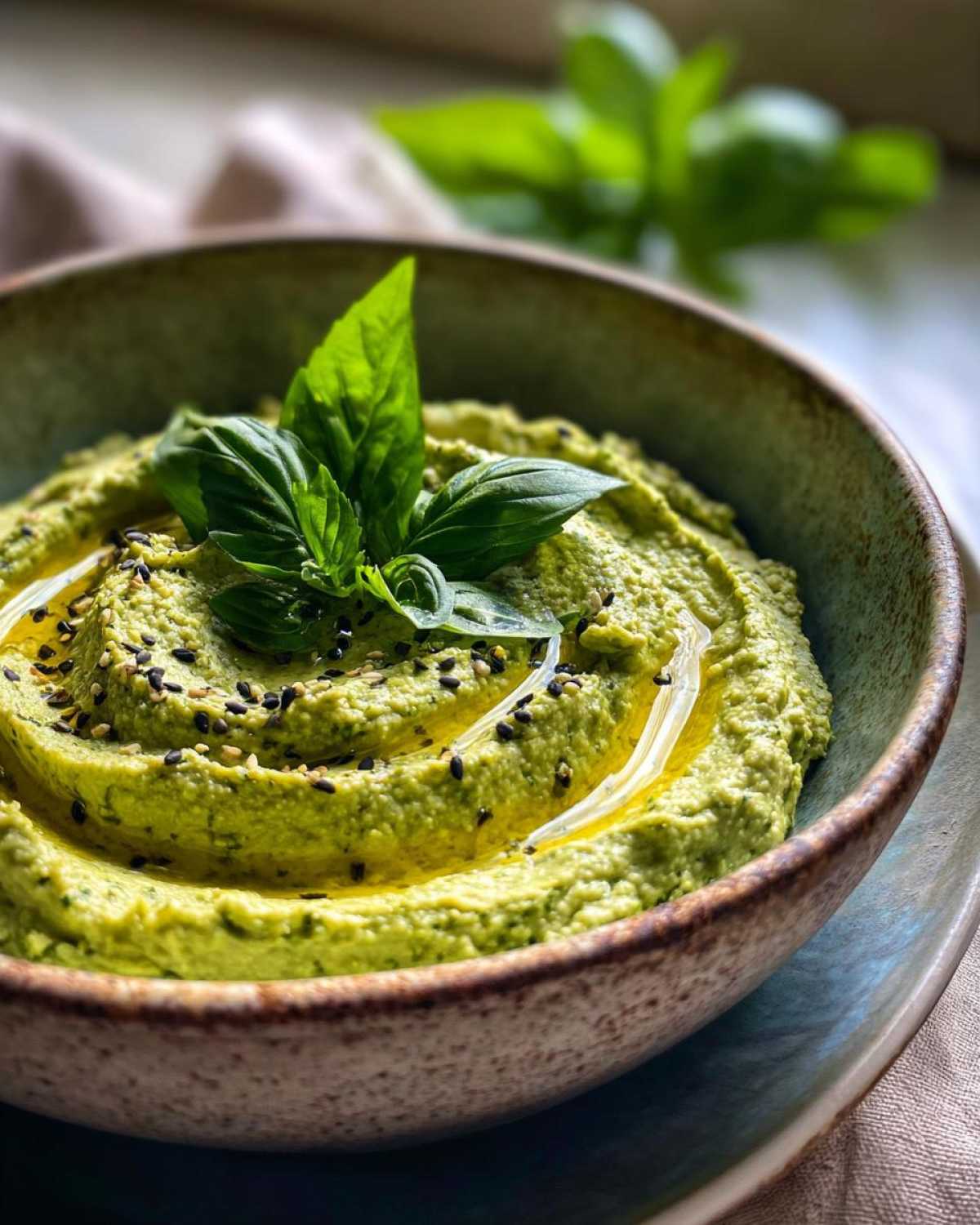 Pesto Hummus - detail 1