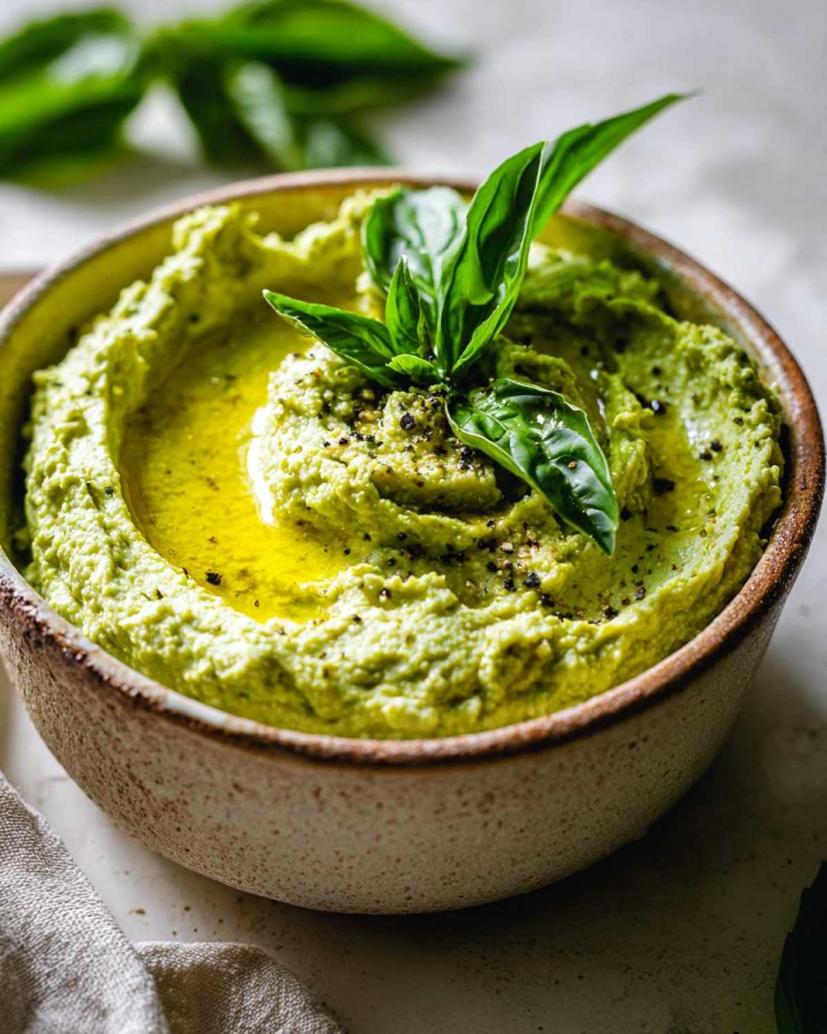 Pesto Hummus - detail 2