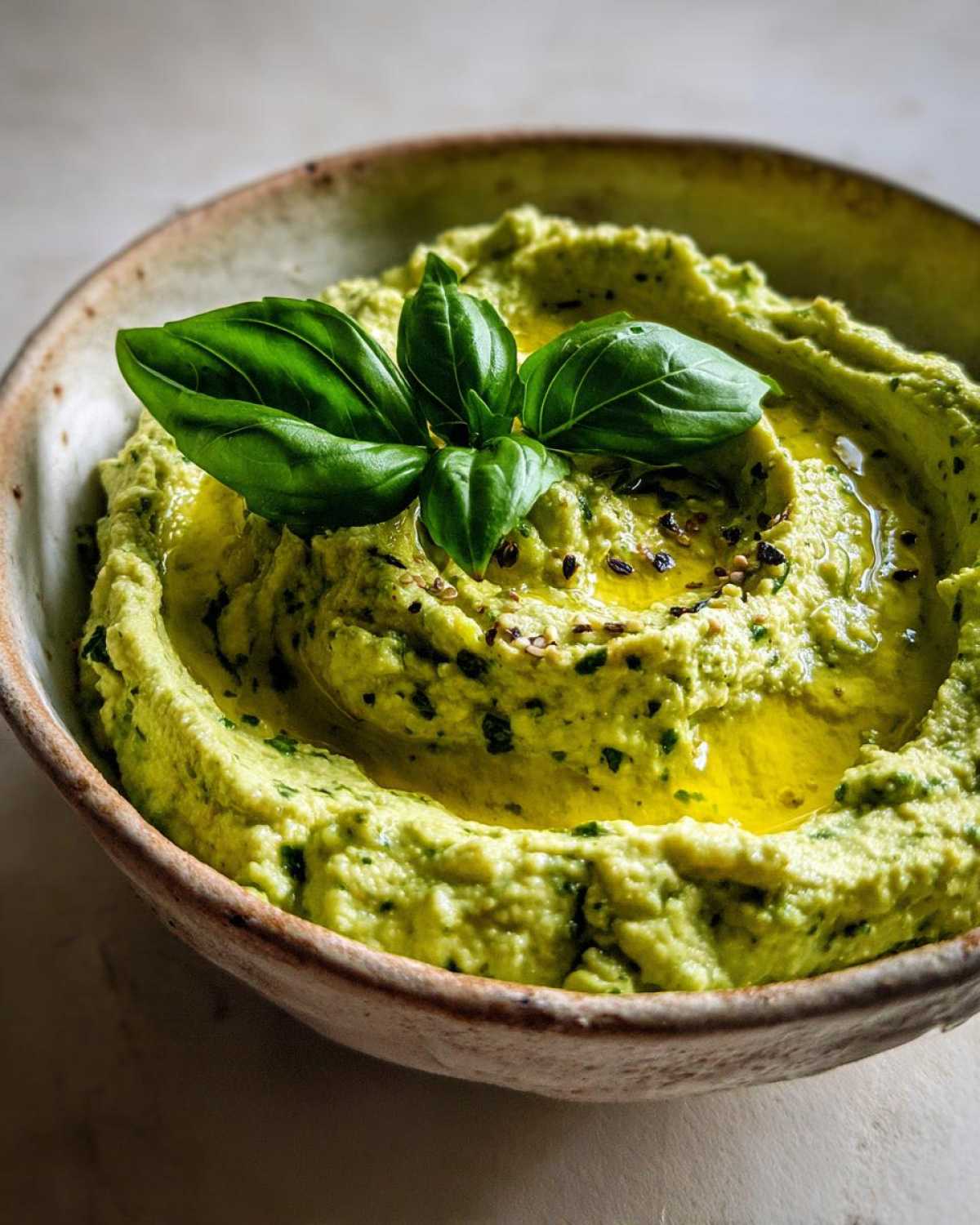 Pesto Hummus - detail 3