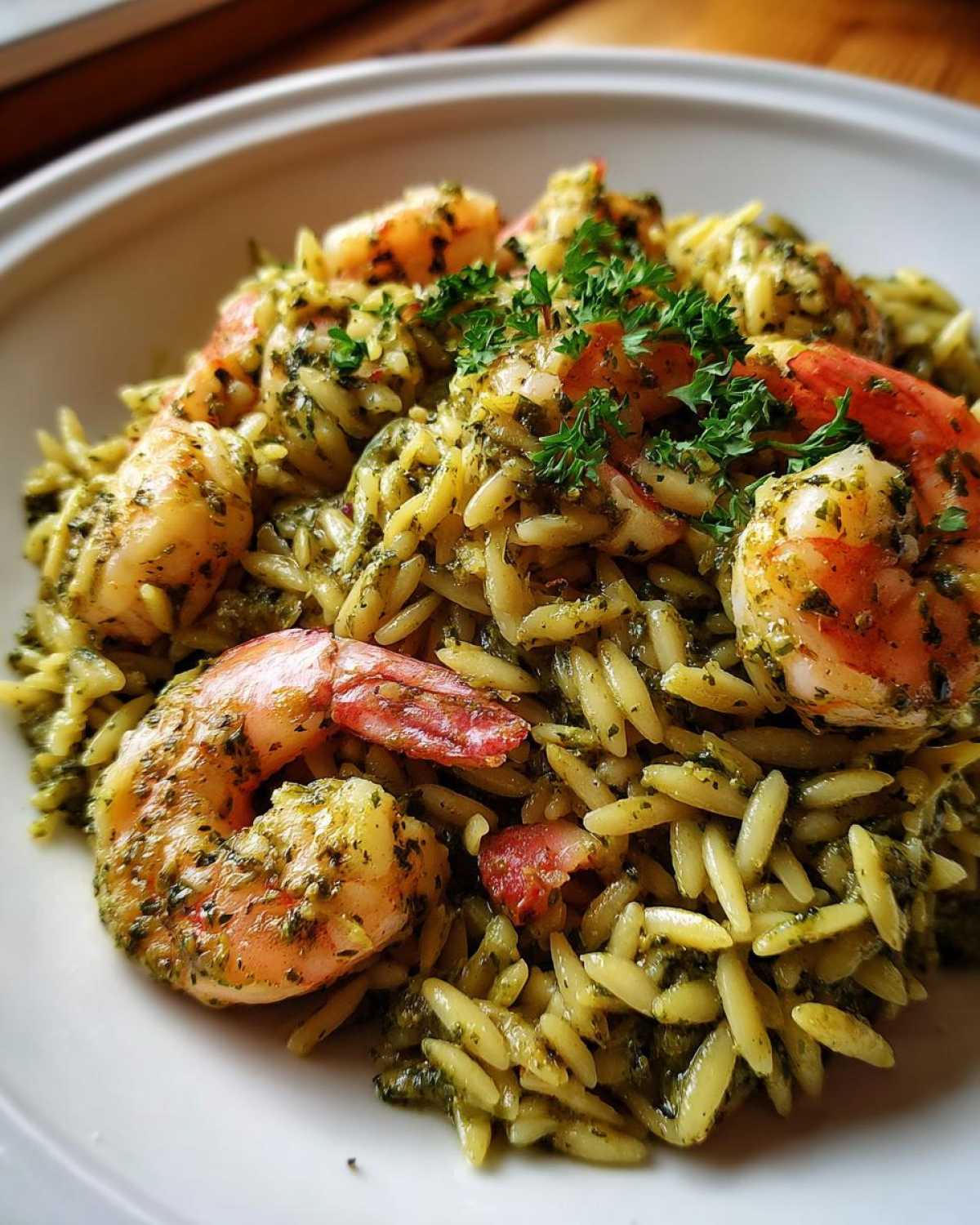 Pesto Shrimp Orzo Skillet - detail 3