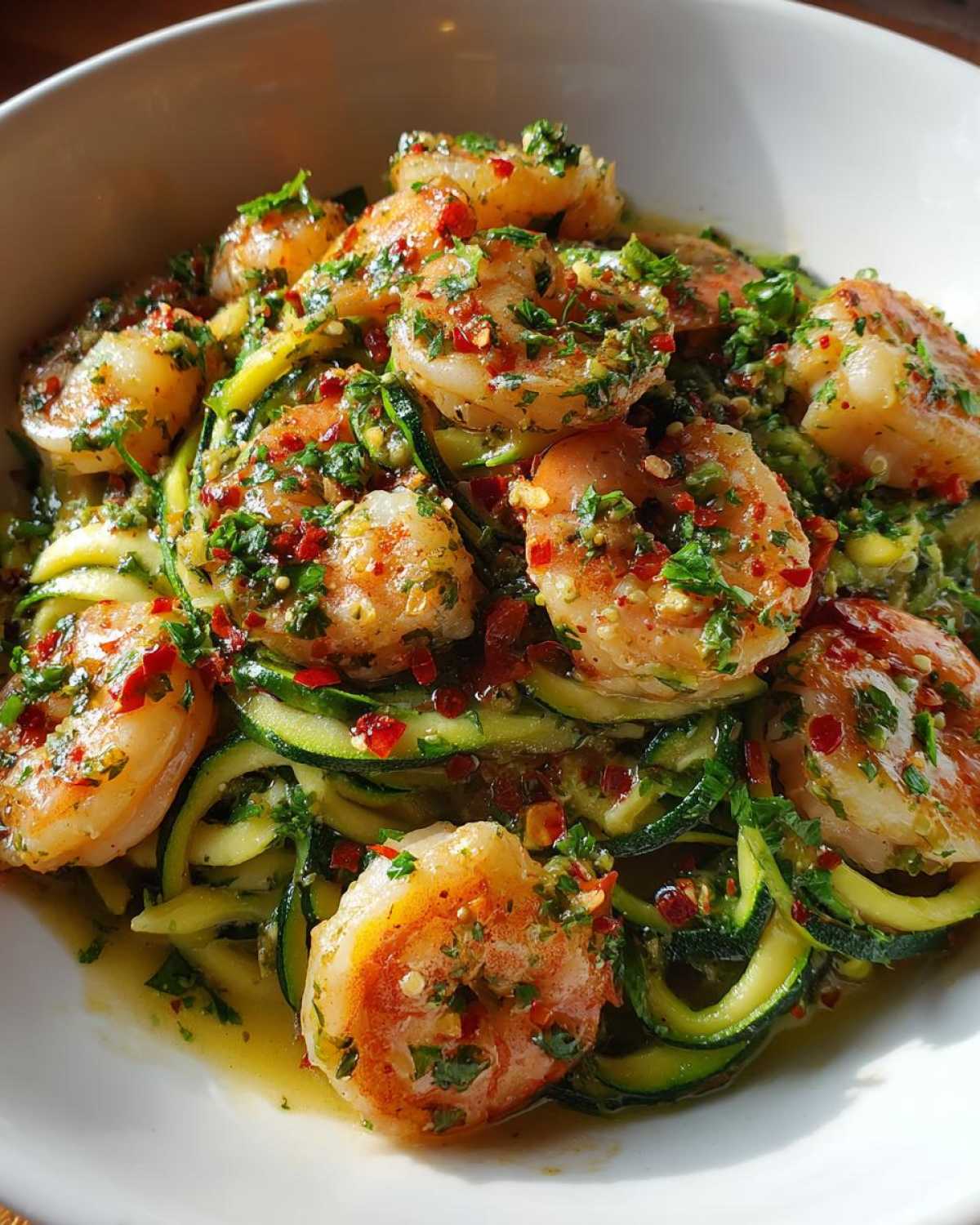 Shrimp Scampi Zoodles - detail 1