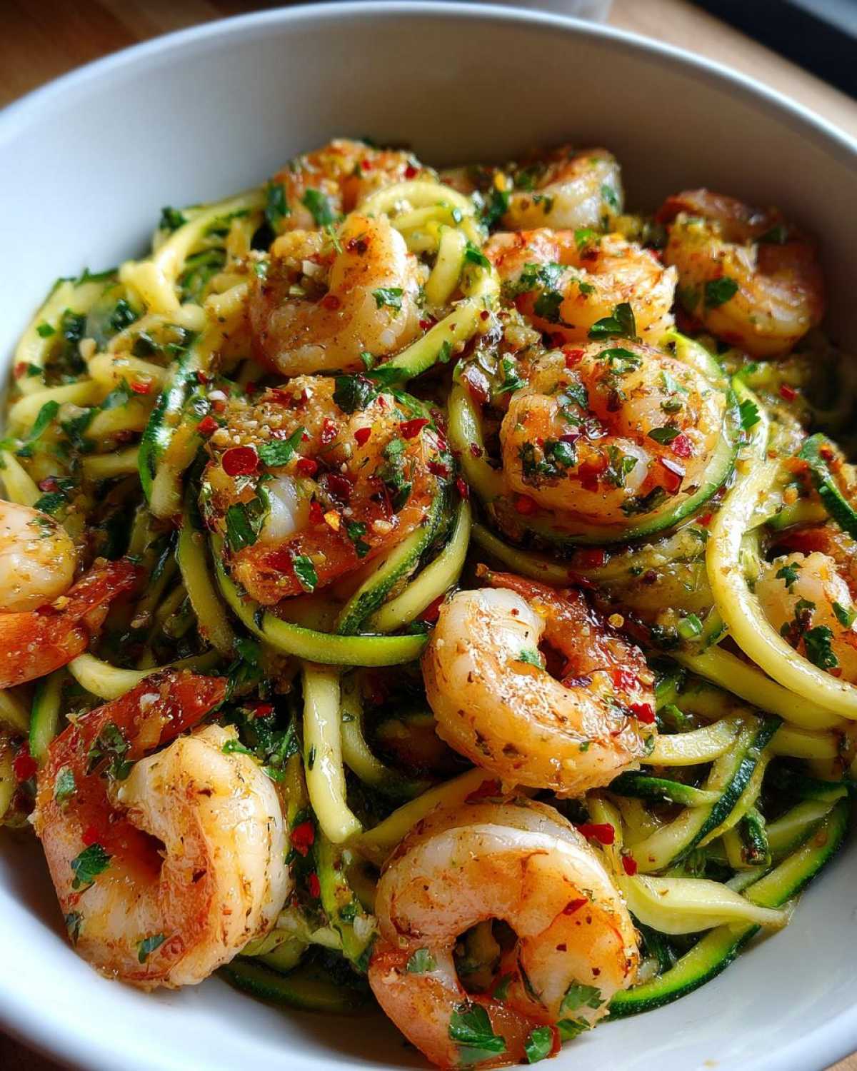 Shrimp Scampi Zoodles - detail 2