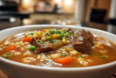 Slow Cooker Beef Barley Soup