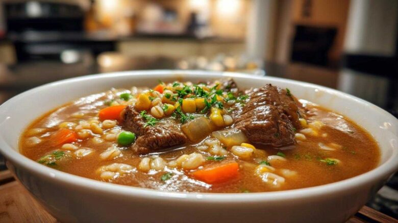 Slow Cooker Beef Barley Soup