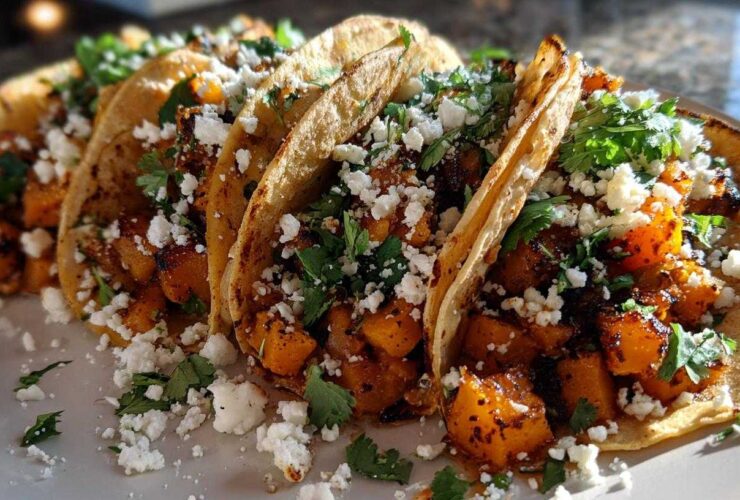 Spicy Butternut Squash Tacos