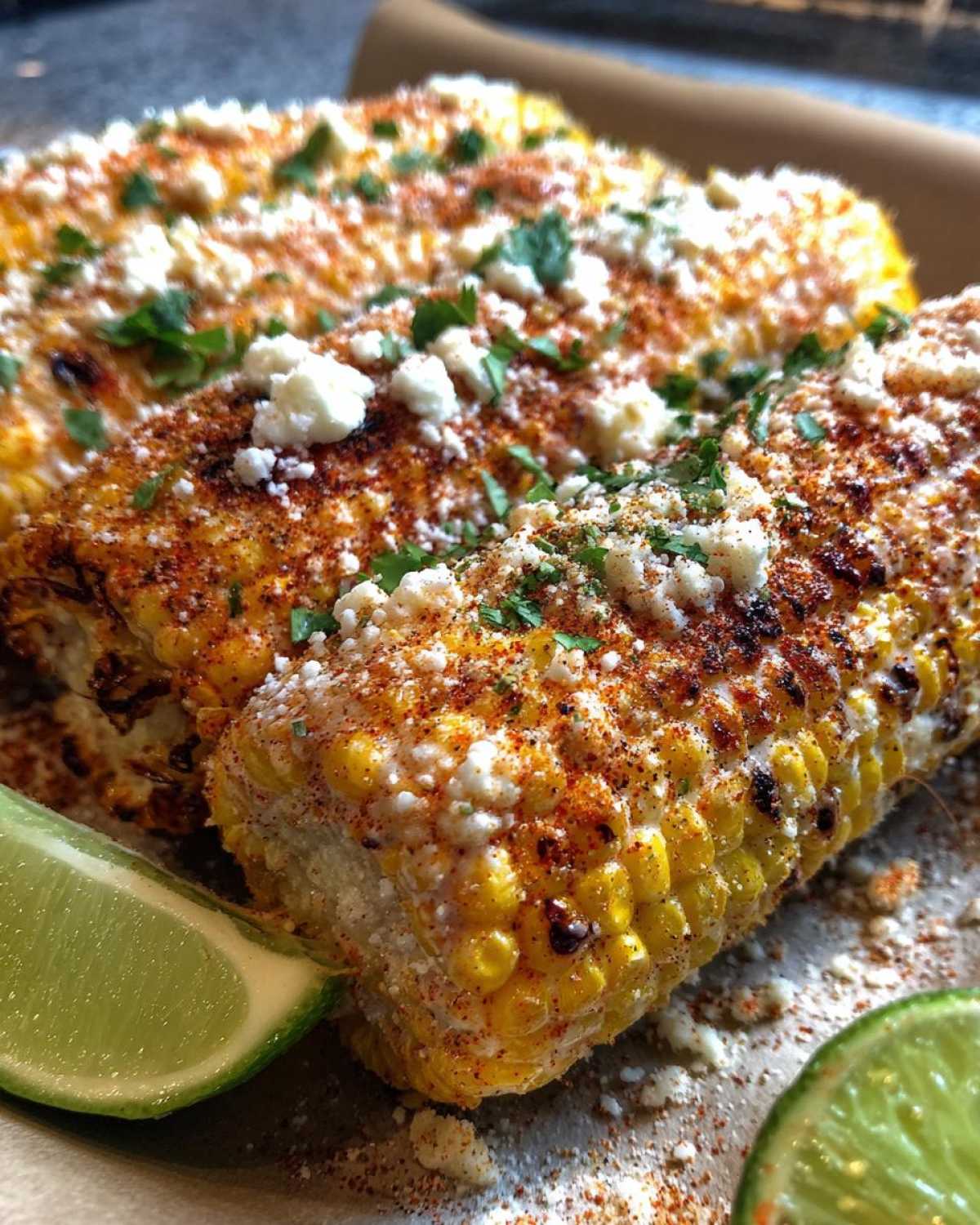 Spicy Mexican street corn - detail 3