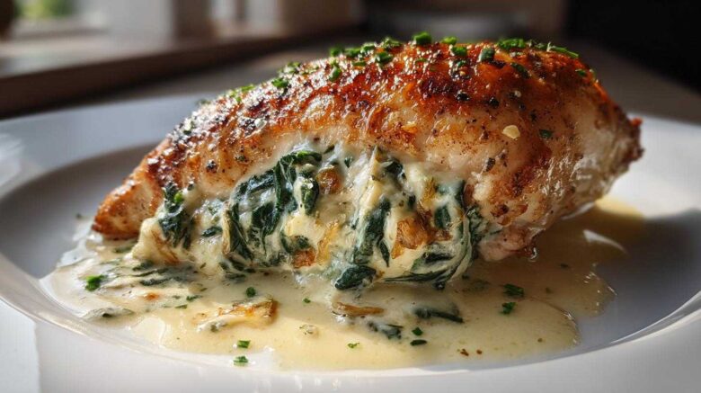 Spinach Artichoke Stuffed Chicken