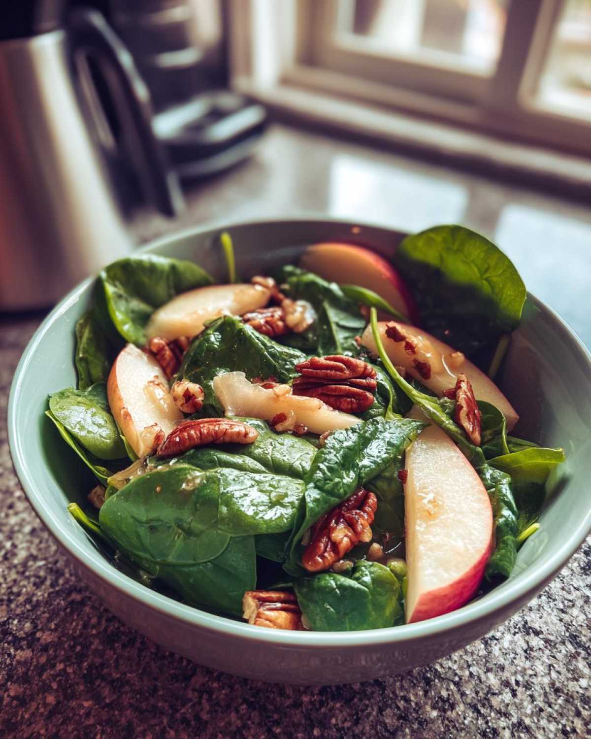 Spinach Pecan Apple Salad - detail 2