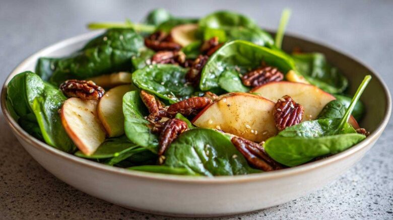 Spinach Pecan Apple Salad