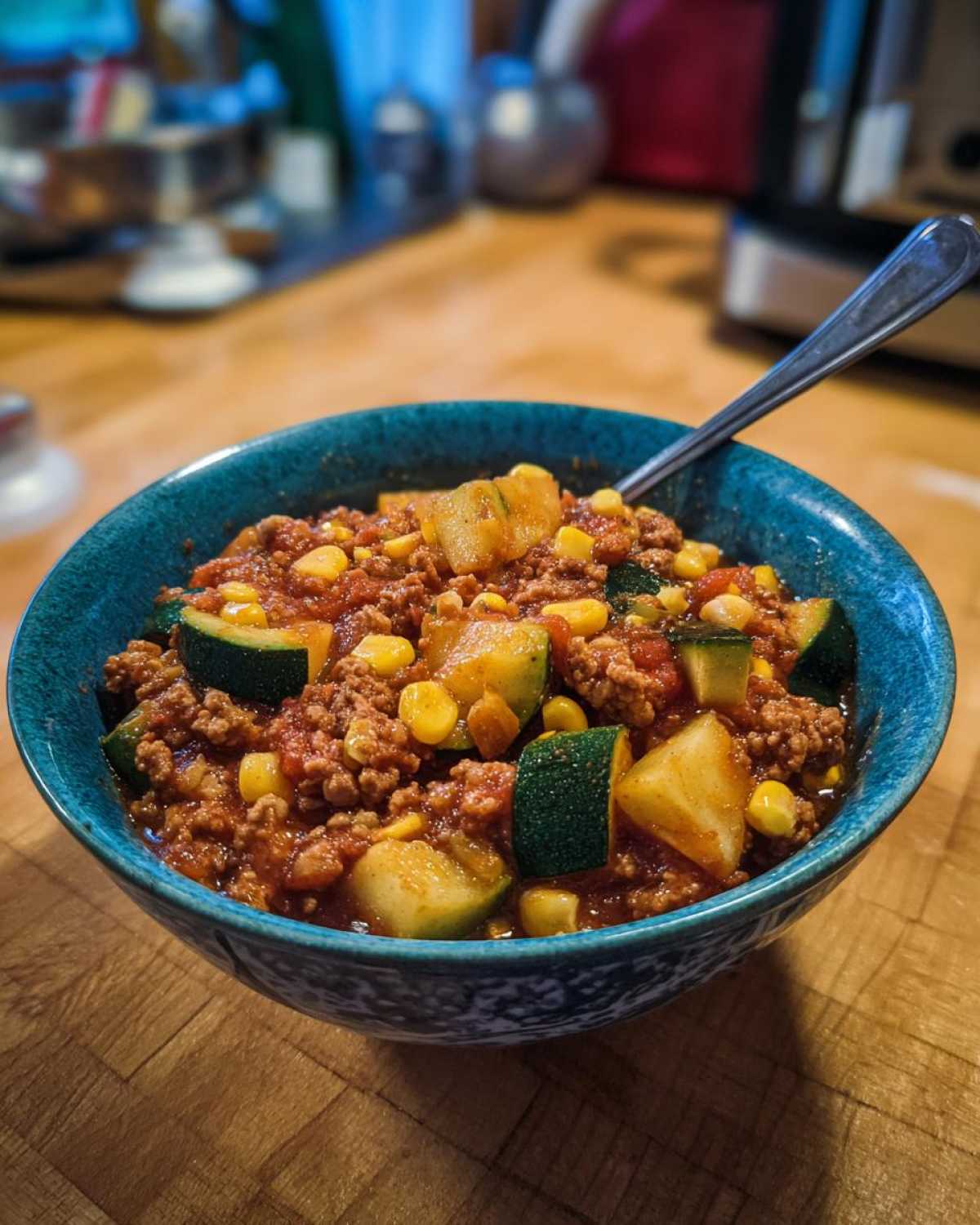 Summer Harvest Chili (Zucchini & Corn) - detail 2