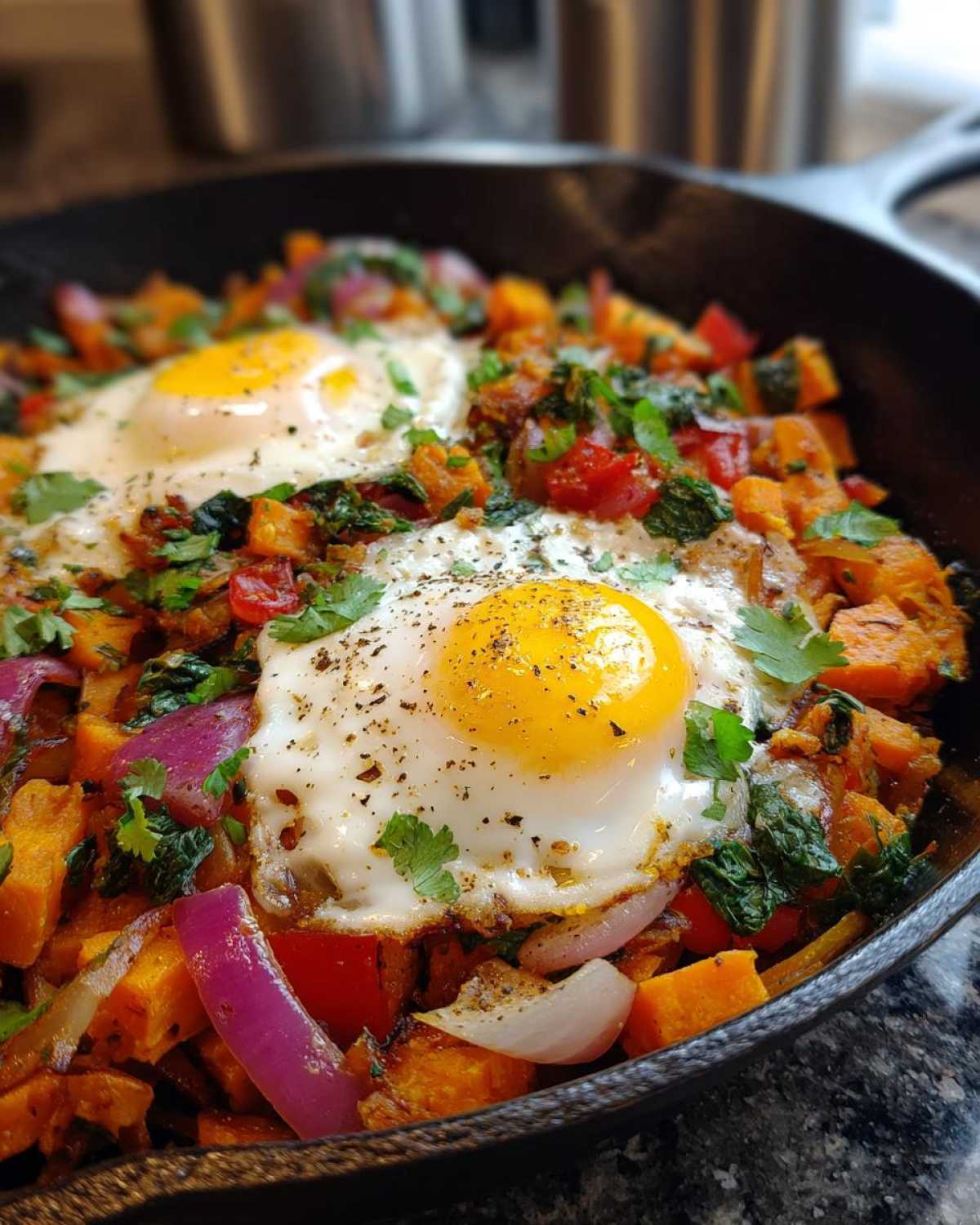 Sweet Potato Breakfast Hash with Eggs - detail 1