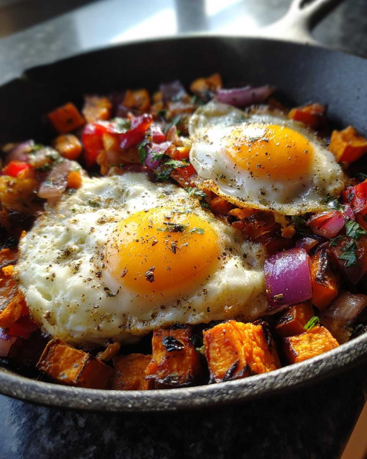 Sweet Potato Breakfast Hash with Eggs - detail 4