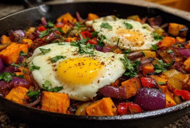 Sweet Potato Breakfast Hash with Eggs