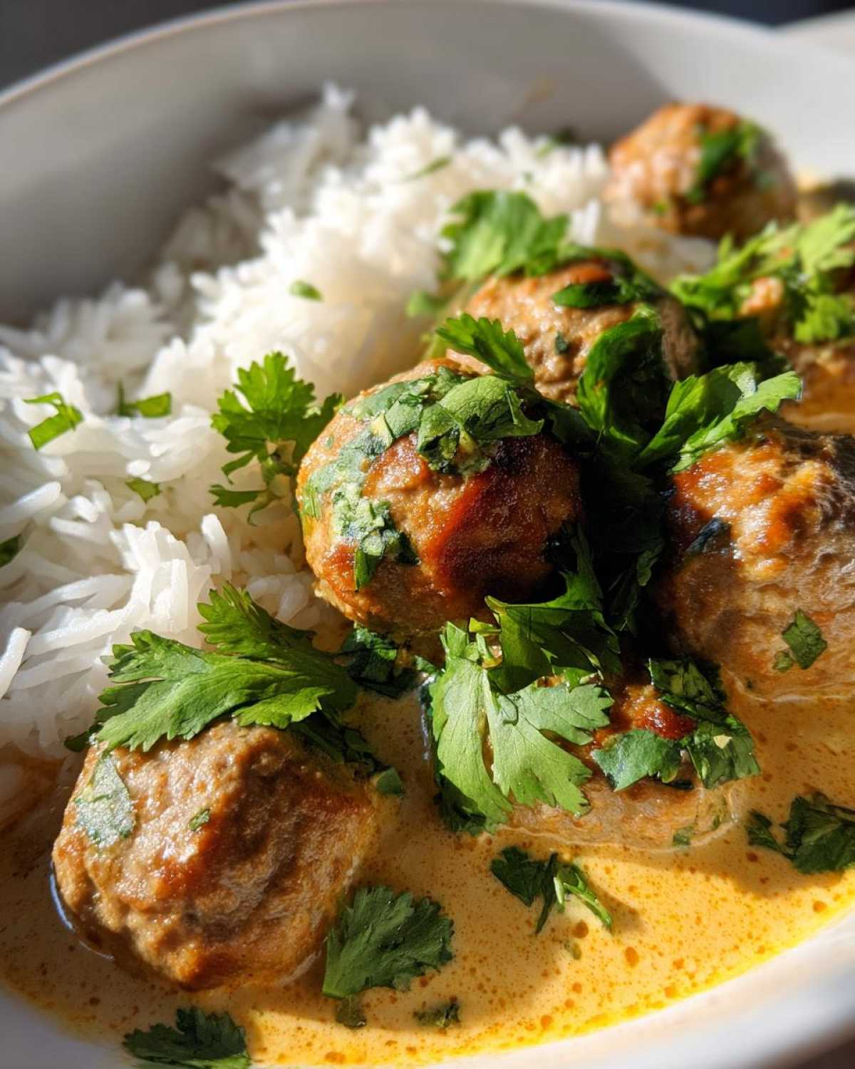 Thai Turkey Meatballs in Coconut Curry - detail 1