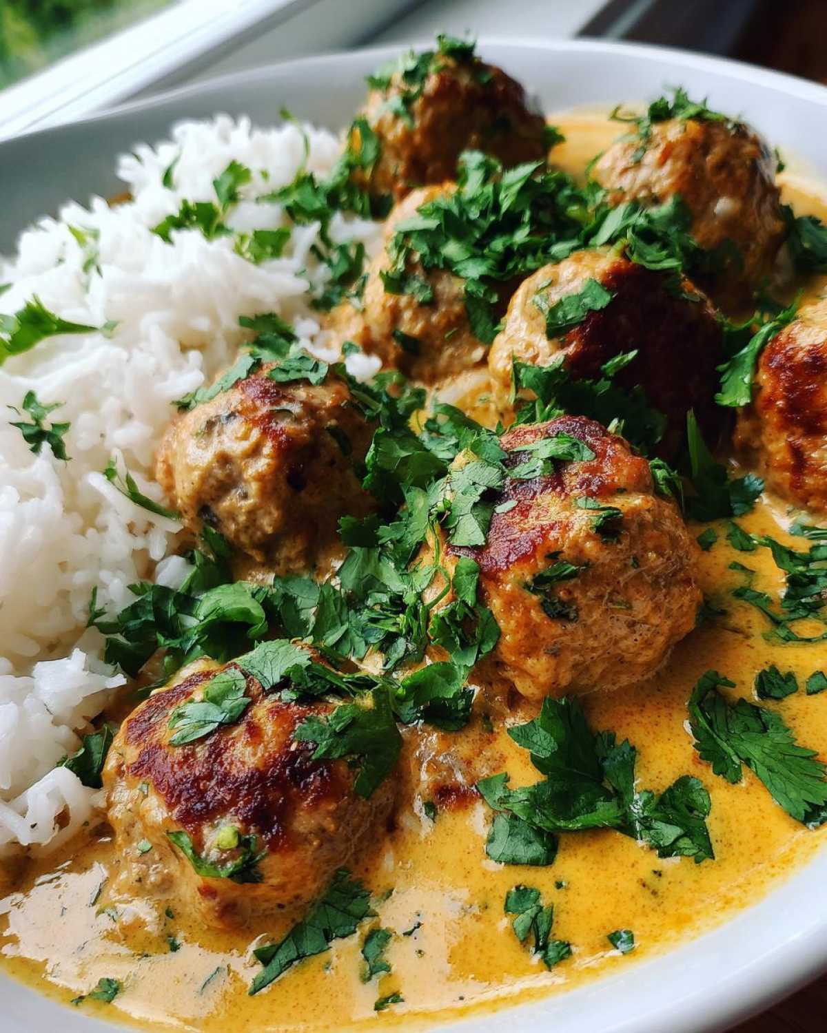 Thai Turkey Meatballs in Coconut Curry - detail 2