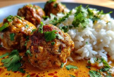 Thai Turkey Meatballs in Coconut Curry