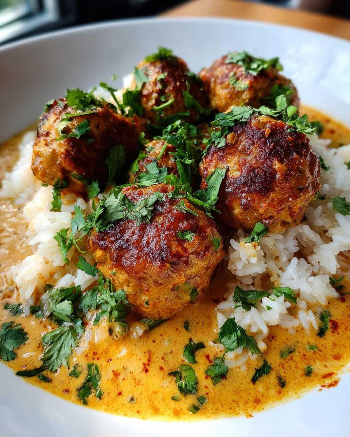 Thai Turkey Meatballs in Coconut Curry - detail 4