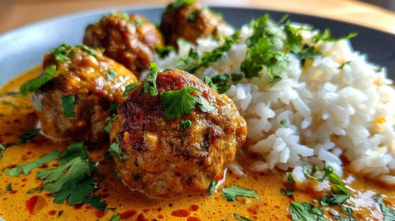 Thai Turkey Meatballs in Coconut Curry