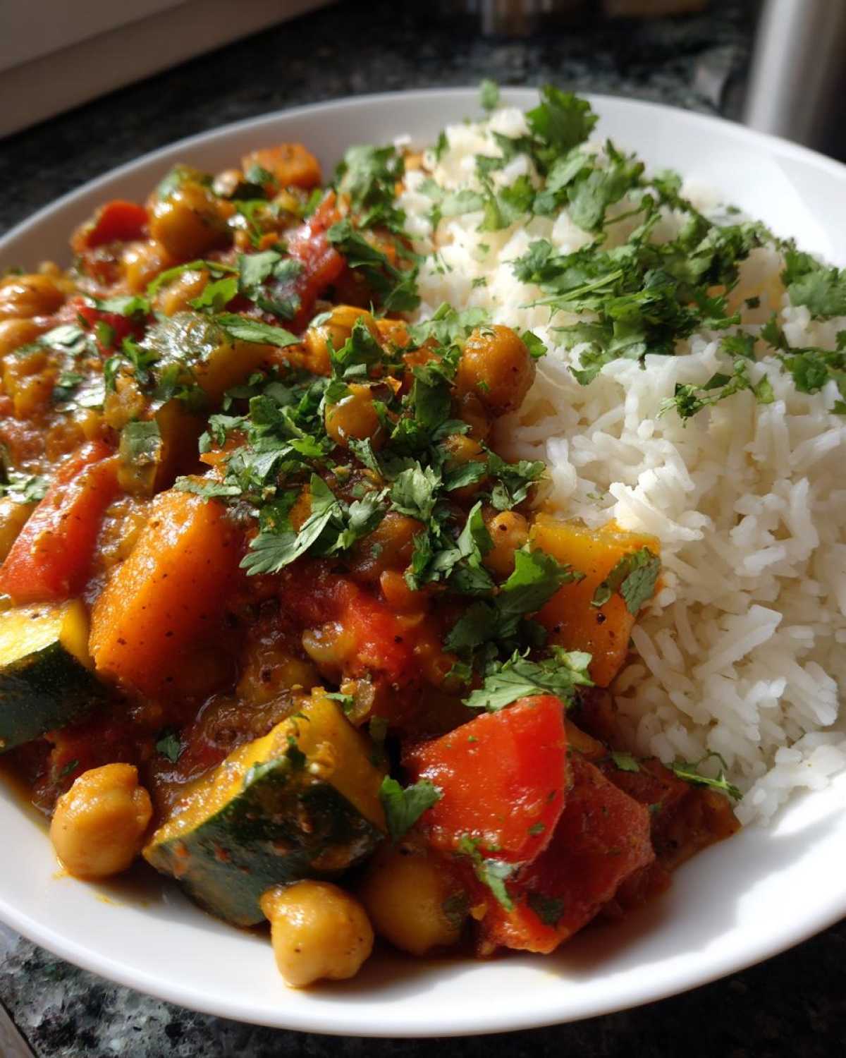 Vegetable Chickpea Curry - detail 1