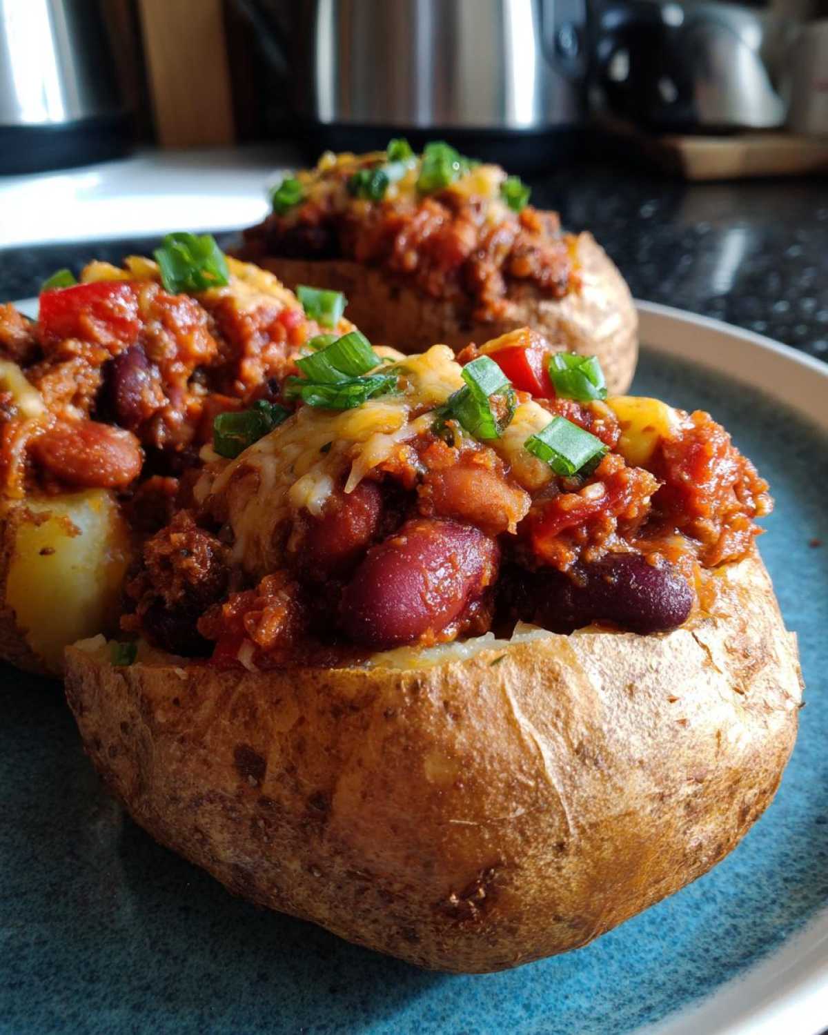 Vegetarian Chili Stuffed Potatoes - detail 1