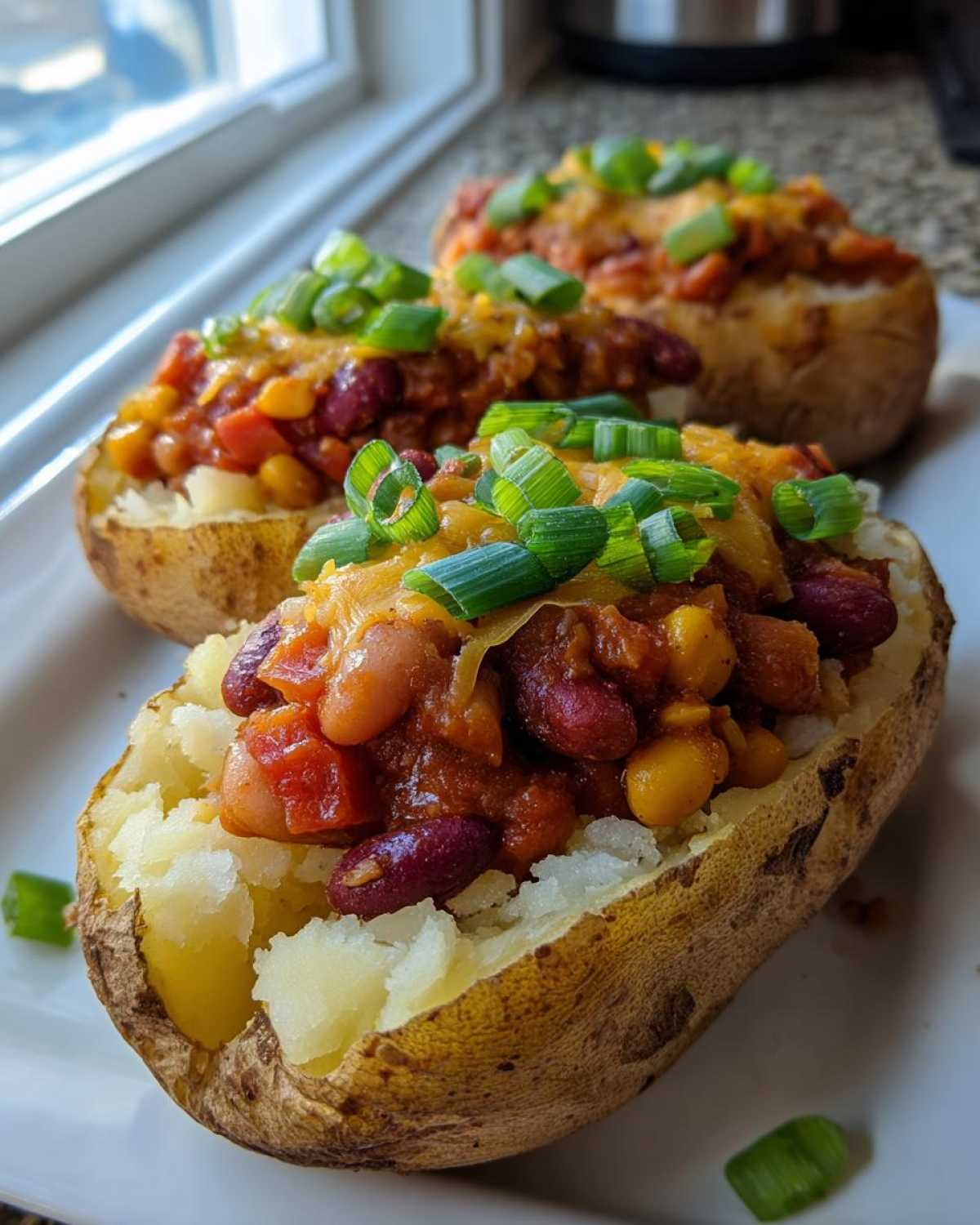 Vegetarian Chili Stuffed Potatoes - detail 4
